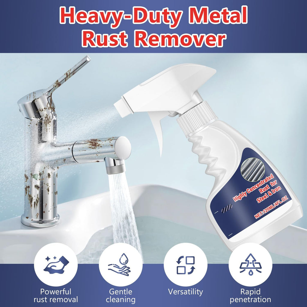 2Pcs Meigline Rust Remover, Highly Concentrated Rust Remover for Metal, Rust Remover Heavy Duty for Tools, Automotive Parts, Stainless Steel, Fast Acting Rust