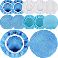 12 Pieces Car Polisher Pad Bonnet 5-6 Inch Polishing Bonnets Microfiber Waxer Bonnet Polishing Pad Bonnet Buffing Pad Cover Buffer Bonnets for Car Polisher
