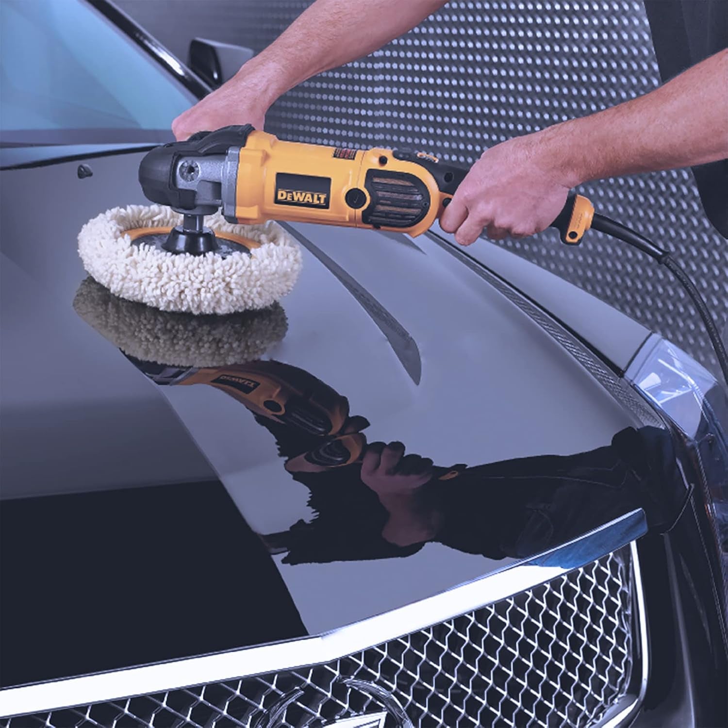 12 Pieces Car Polisher Pad Bonnet 5-6 Inch Polishing Bonnets Microfiber Waxer Bonnet Polishing Pad Bonnet Buffing Pad Cover Buffer Bonnets for Car Polisher