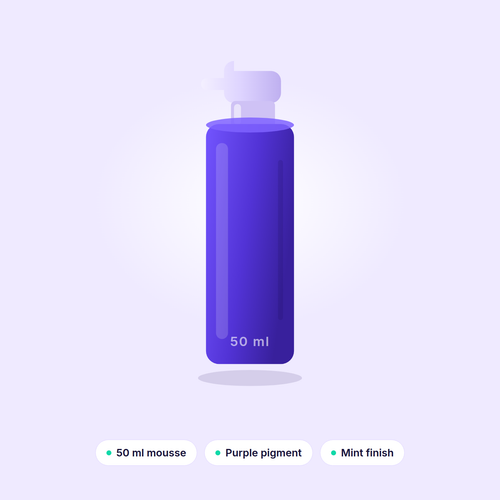 Reludor Purple Paste — 50 ml purple mousse, mint finish